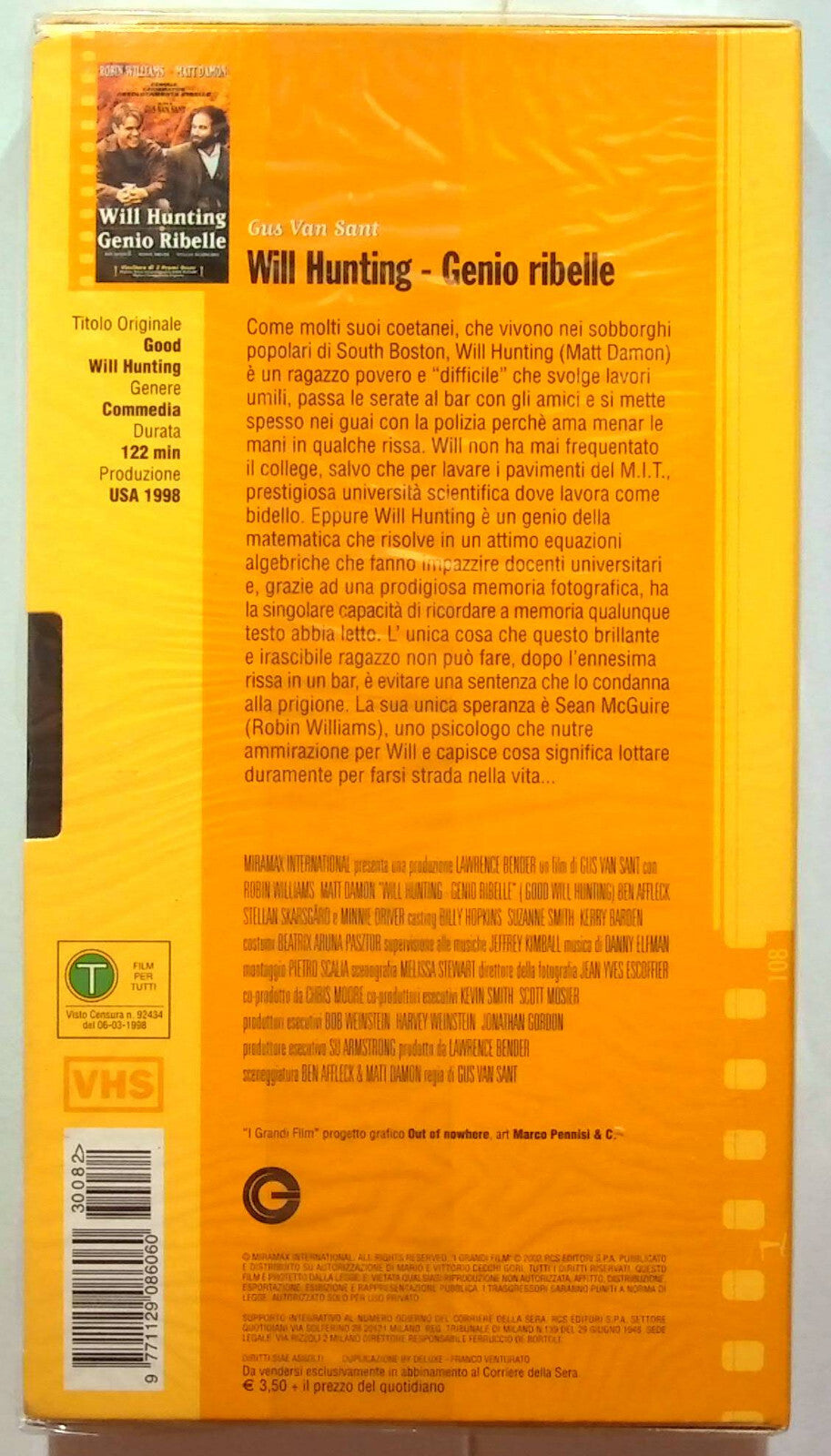 EBOND Will Hunting - Genio Ribelle Editoriale VHS VH000510