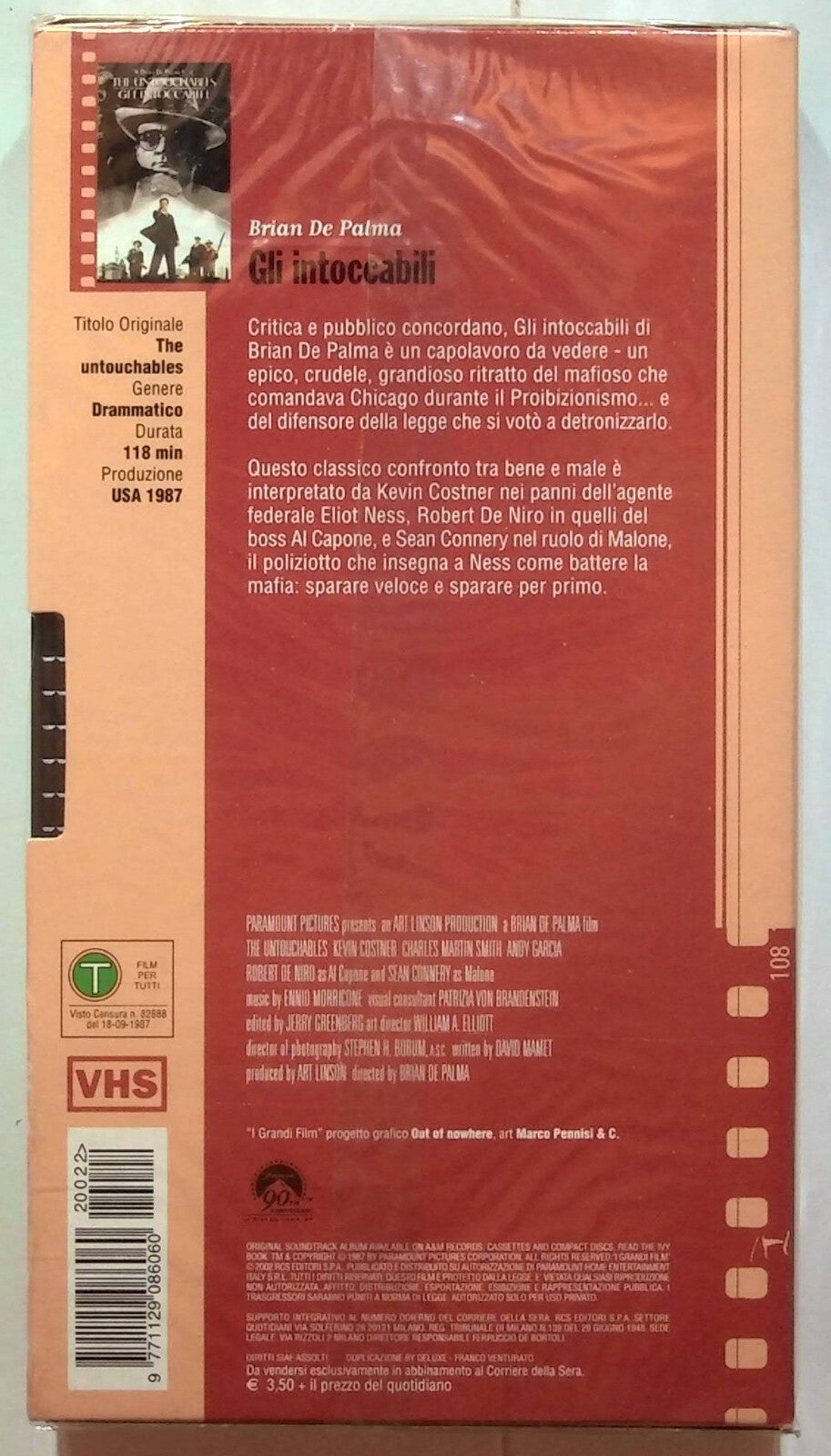 EBOND The Untouchables - Gli Intoccabili Editoriale VHS VH000517