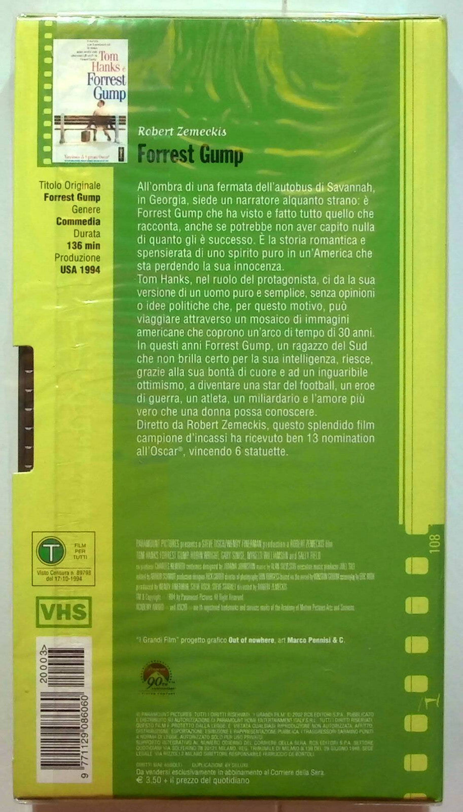 EBOND Forrest Gump Editoriale VHS VH000536