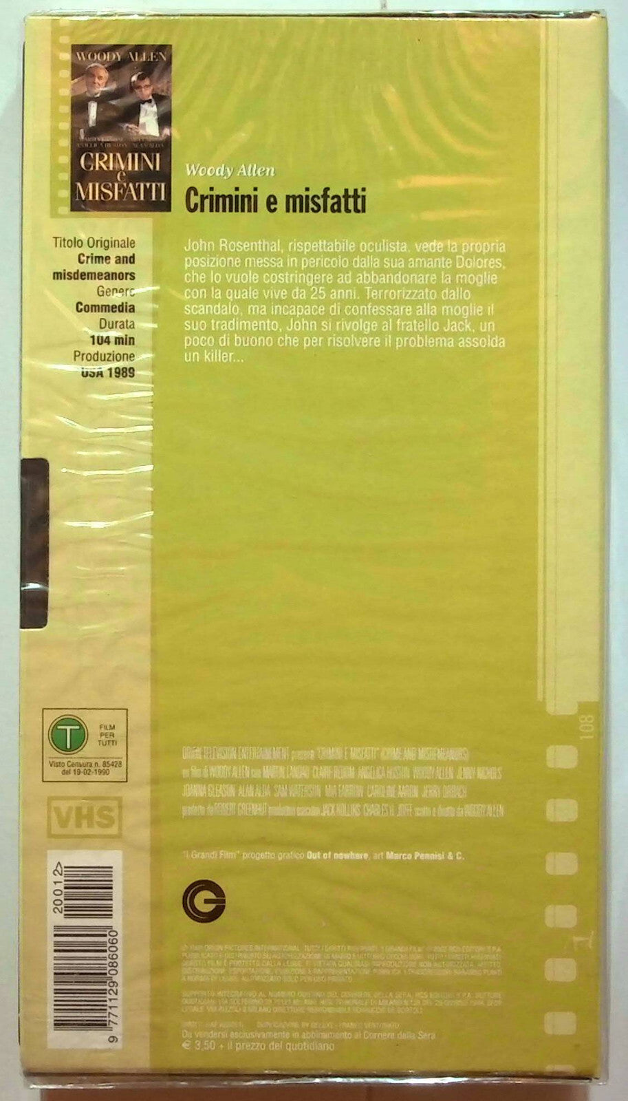 EBOND Crimini e Misfatti Editoriale VHS VH000556