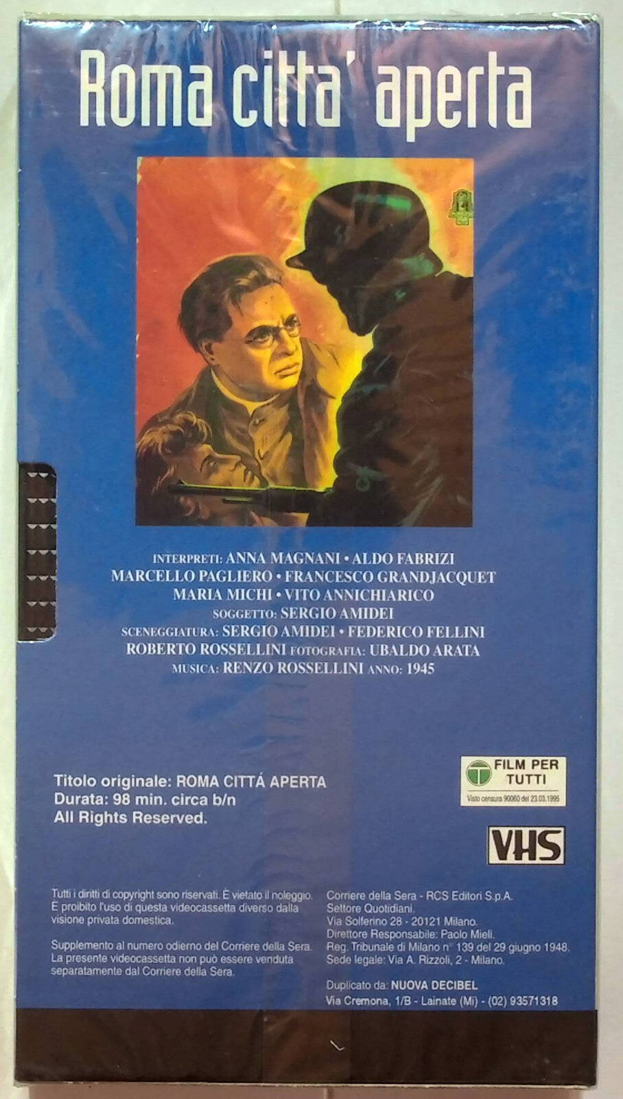 EBOND Roma Citta Aperta Editoriale VHS VH000625