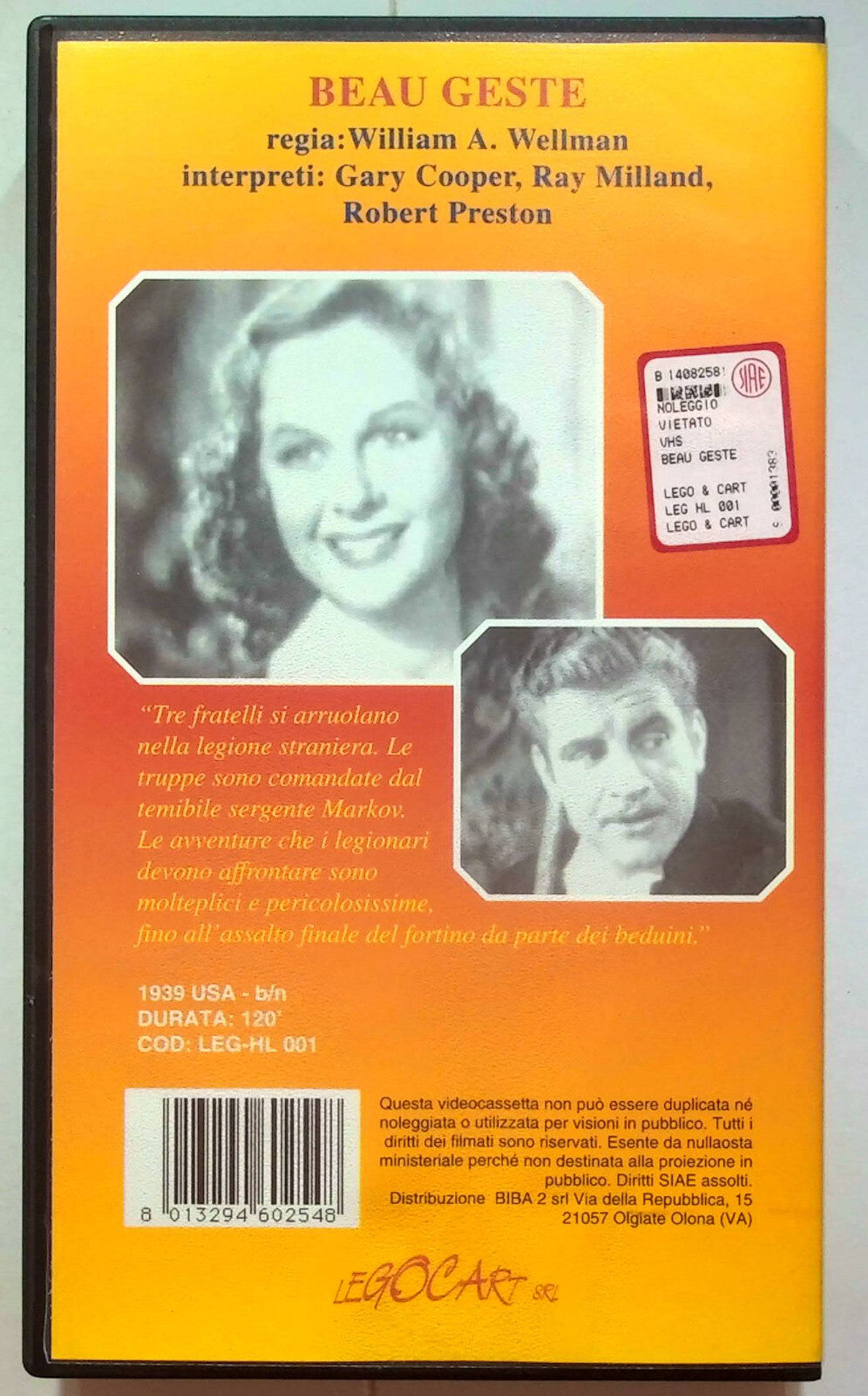 EBOND Beau Geste VHS VH000707