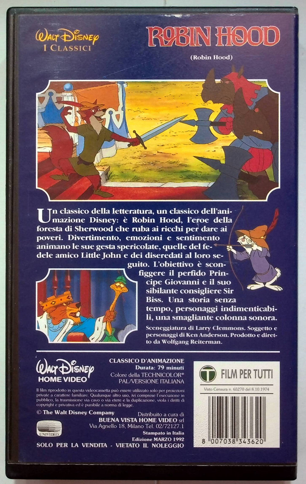 EBOND Robin Hood - I Classici Walt Disney VHS VH000817