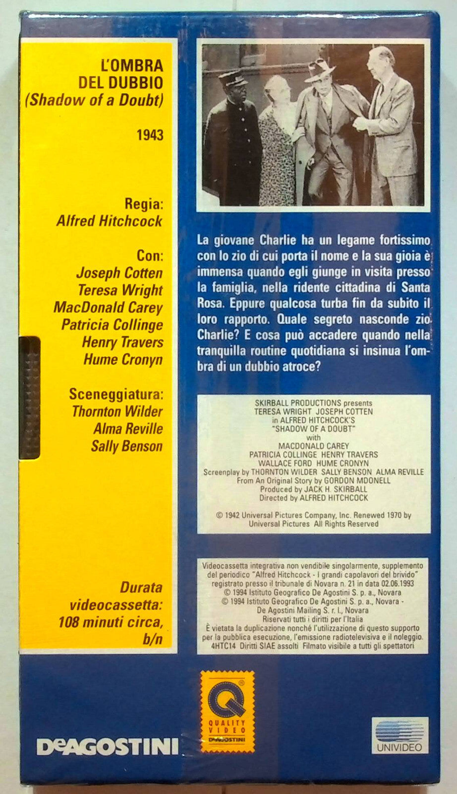 EBOND L'ombra Del Dubbio - Alfred Hitchcock Editoriale VHS VH000883