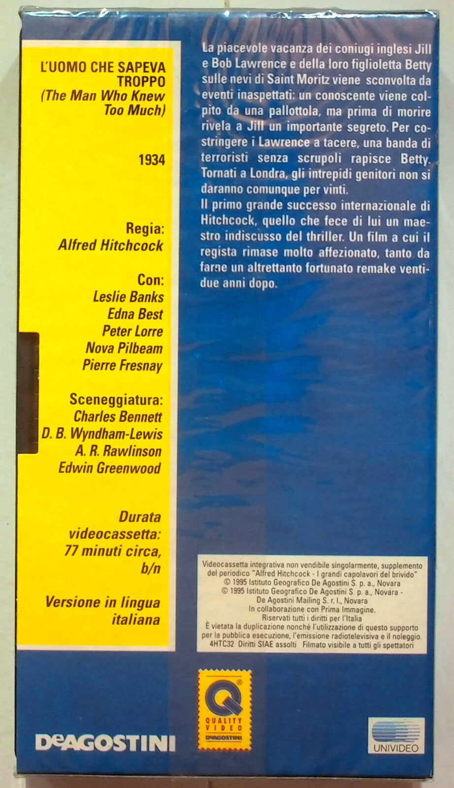 EBOND L'uomo Che Sapeva Troppo - Alfred Hitchcock Editoriale VHS VH000902