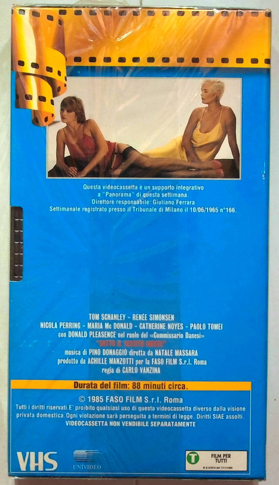 EBOND Sotto Il Vestito Niente Editoriale VHS VH000955