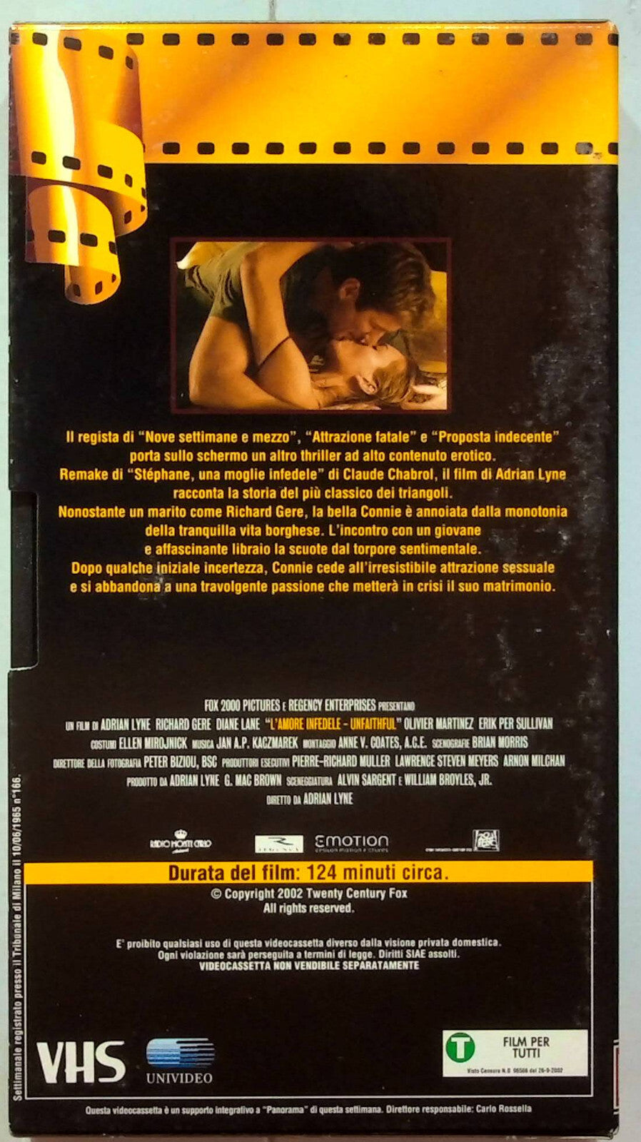 EBOND L'amore Infedele - Unfaithful Editoriale VHS VH001040