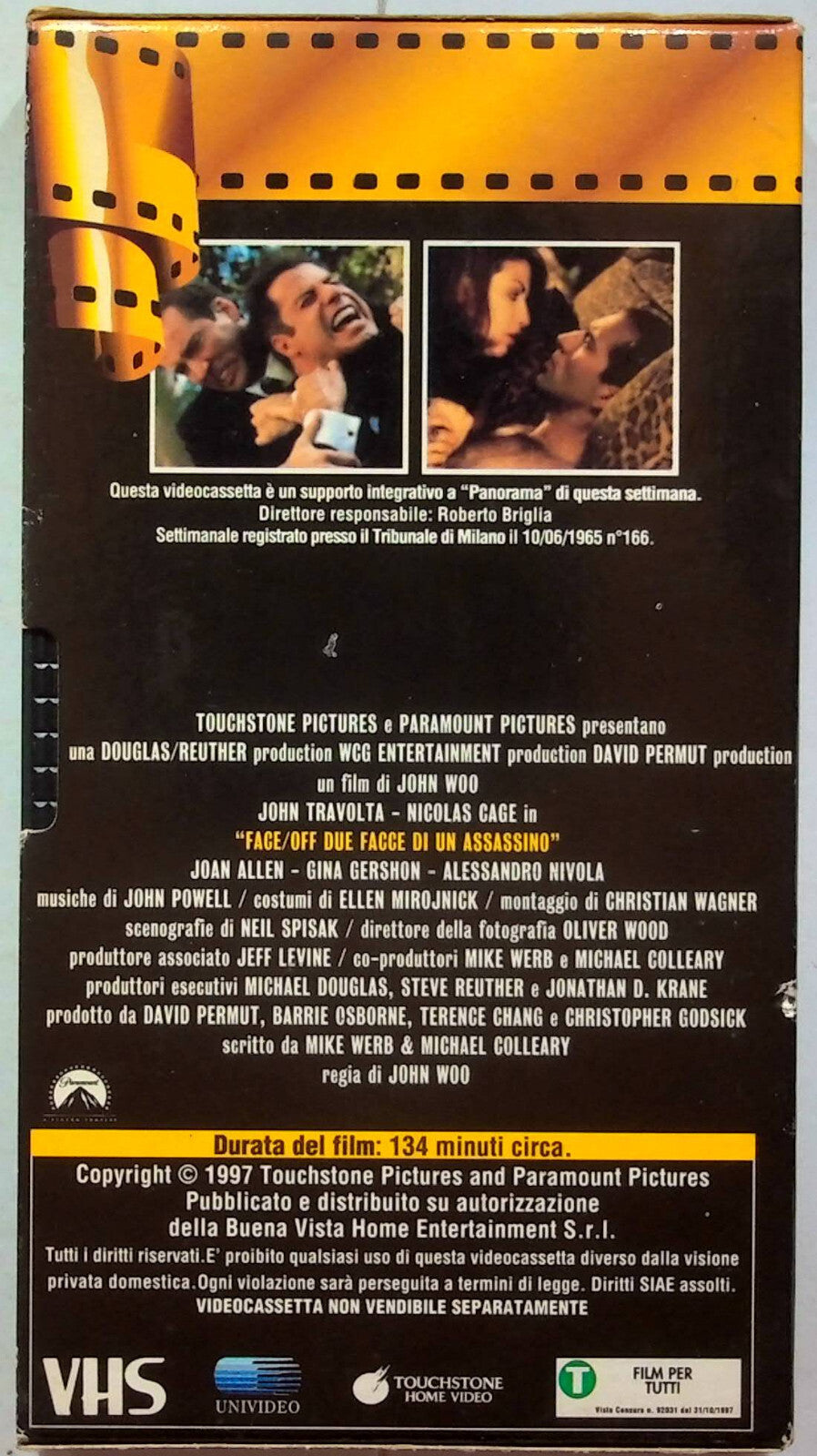 EBOND Face/off - Due Facce Di Un Assassino Editoriale VHS VH001076