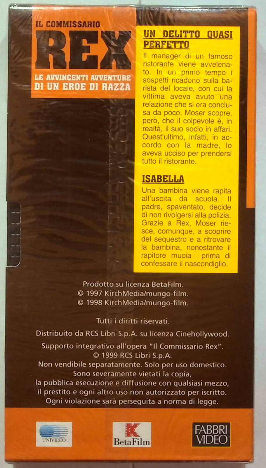 EBOND Il Commissari Rex Un Delitto Quasi Perfetto - Isabella Edit. VHS VH001103