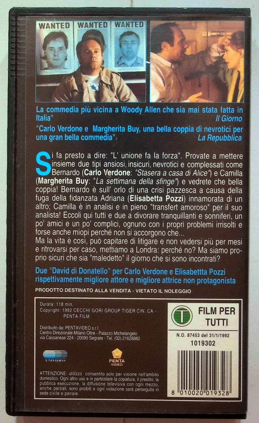 EBOND Maledetto Il Giorno Che T'ho Incontrato VHS VH001179