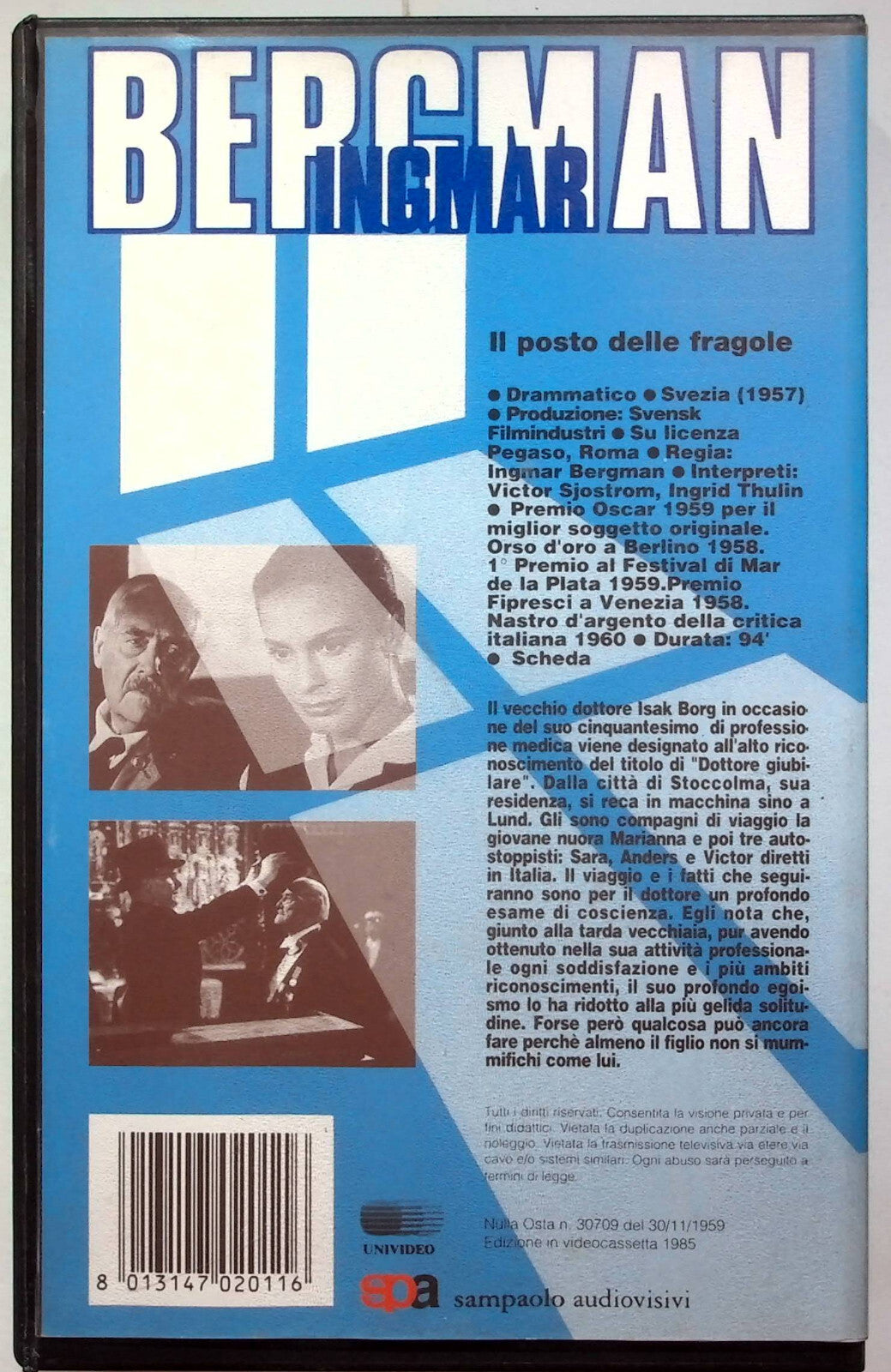 EBOND Il Posto Delle Fragole VHS VH001210