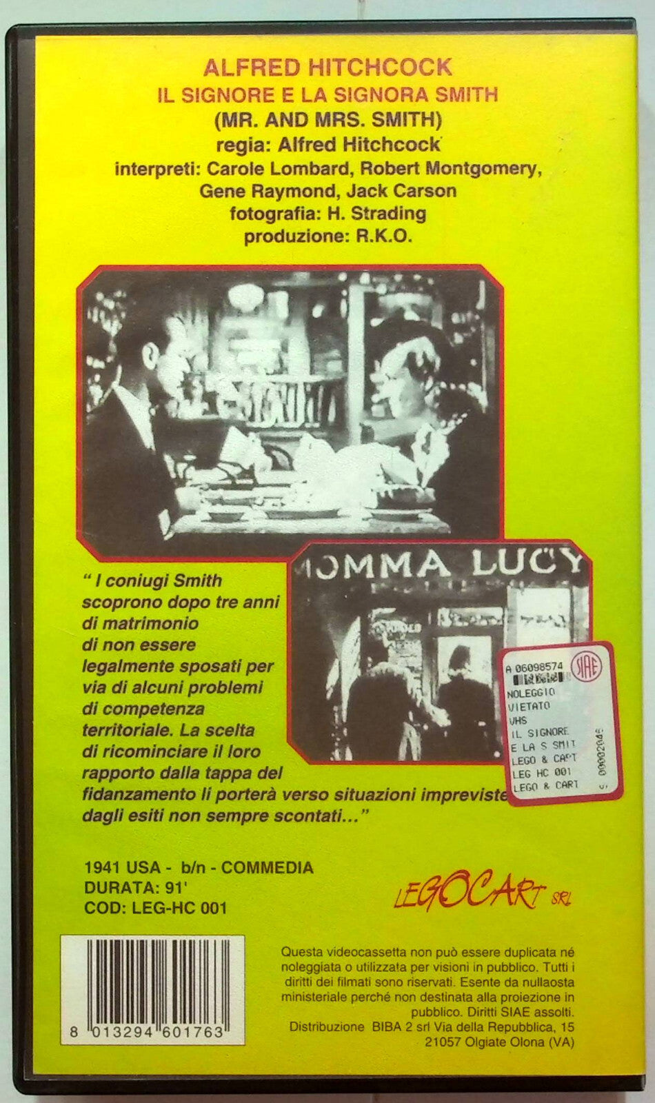 EBOND Il Signore e La Signora Smith VHS VH001215