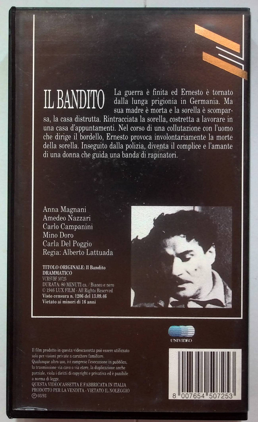 EBOND Il Bandito VHS VH001258