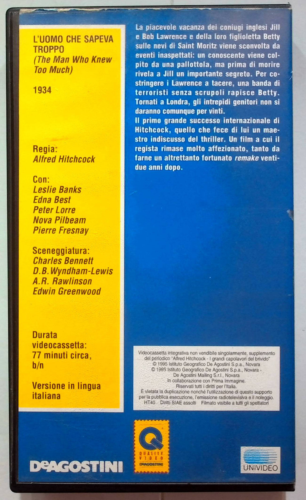 EBOND L'uomo Che Sapeva Troppo Editoriale VHS VH001274