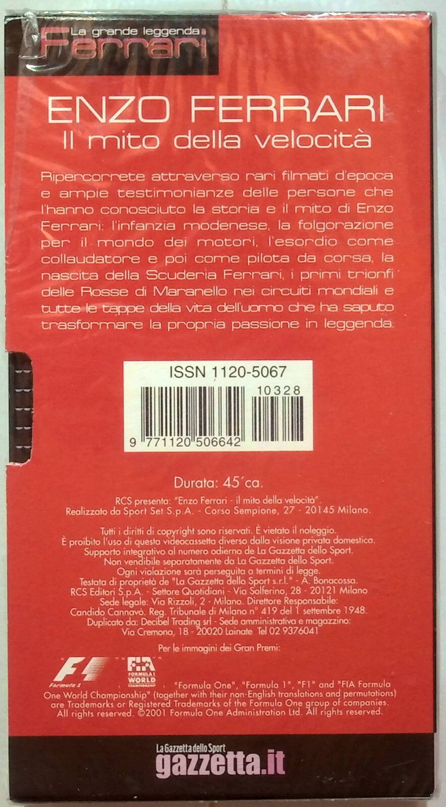 EBOND La Leggenda Della Grande Ferrari Volume 1 Editoriale VHS VH001391
