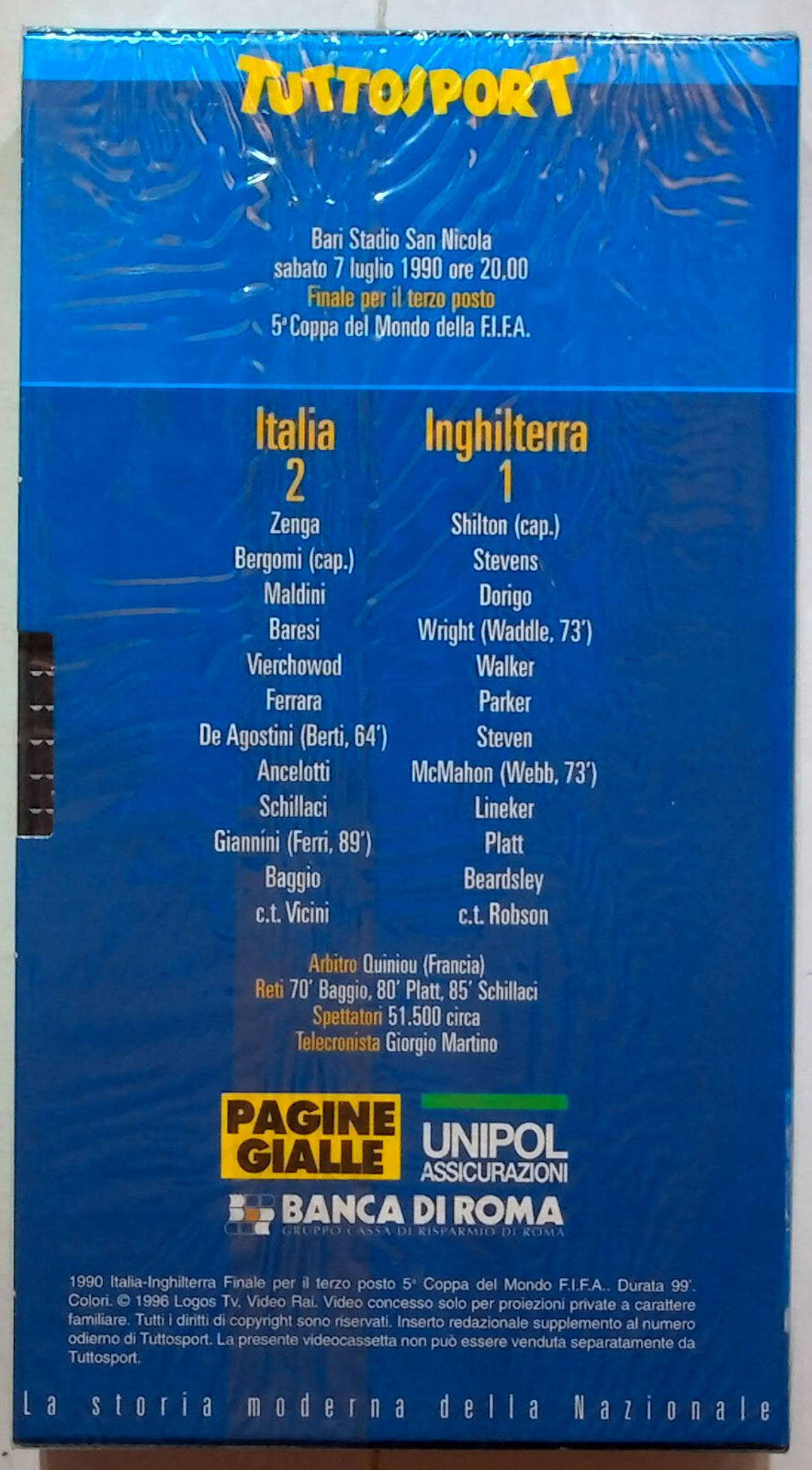 EBOND 1990 Italia-inghilterra 5a Coppa Del Mondo F.i.f.a. Editorialevhs VH001439