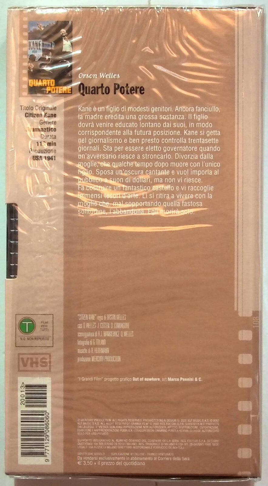 EBOND Quarto Potere Editoriale VHS VH001521