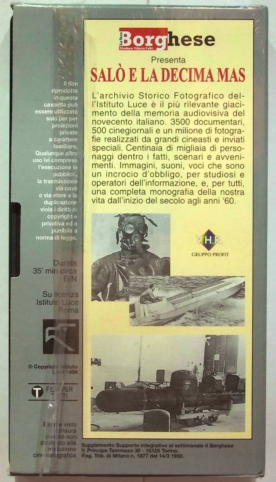 EBOND Salo' E La Decima Mas Volume 1 Editoriale VHS VH001616