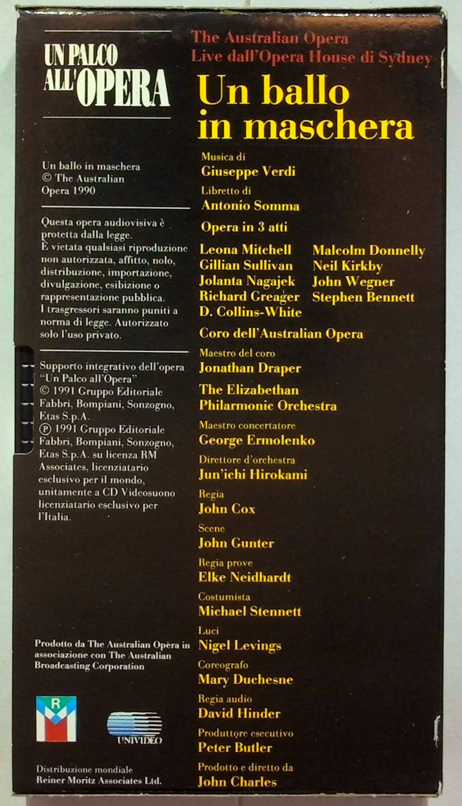 EBOND Un Palco All'opera - Un Ballo In Maschera Editoriale VHS VH001637