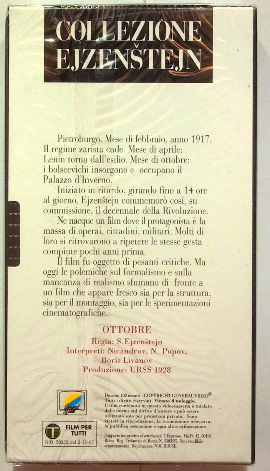 EBOND Ottobre Editoriale VHS VH001653