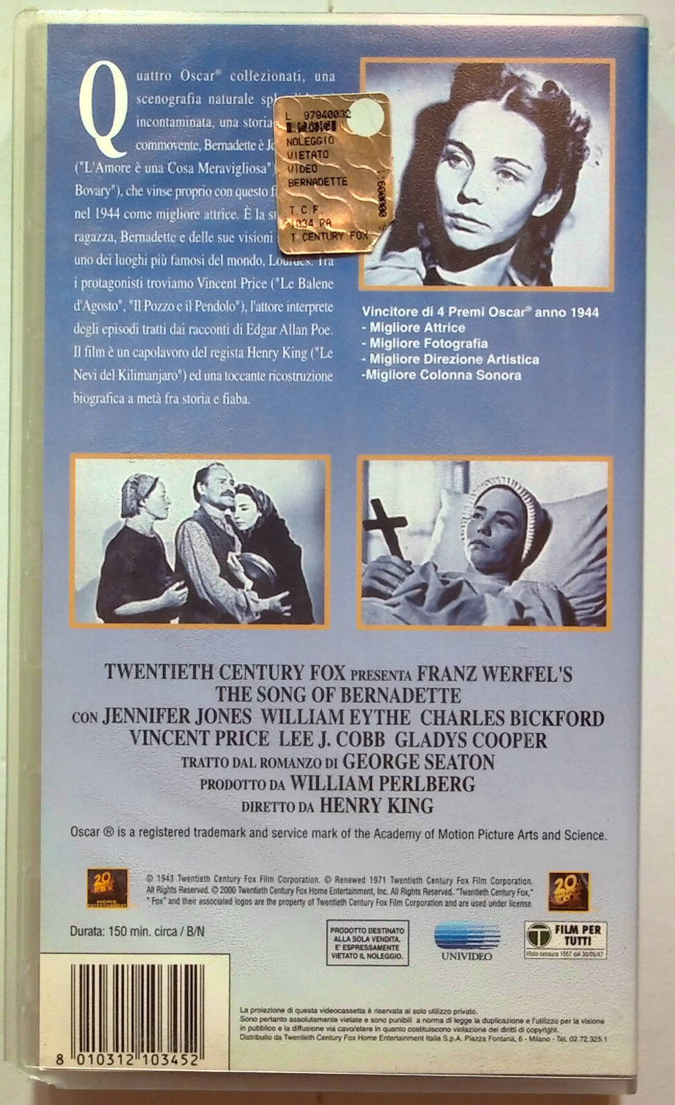 EBOND Bernadette VHS VH001663