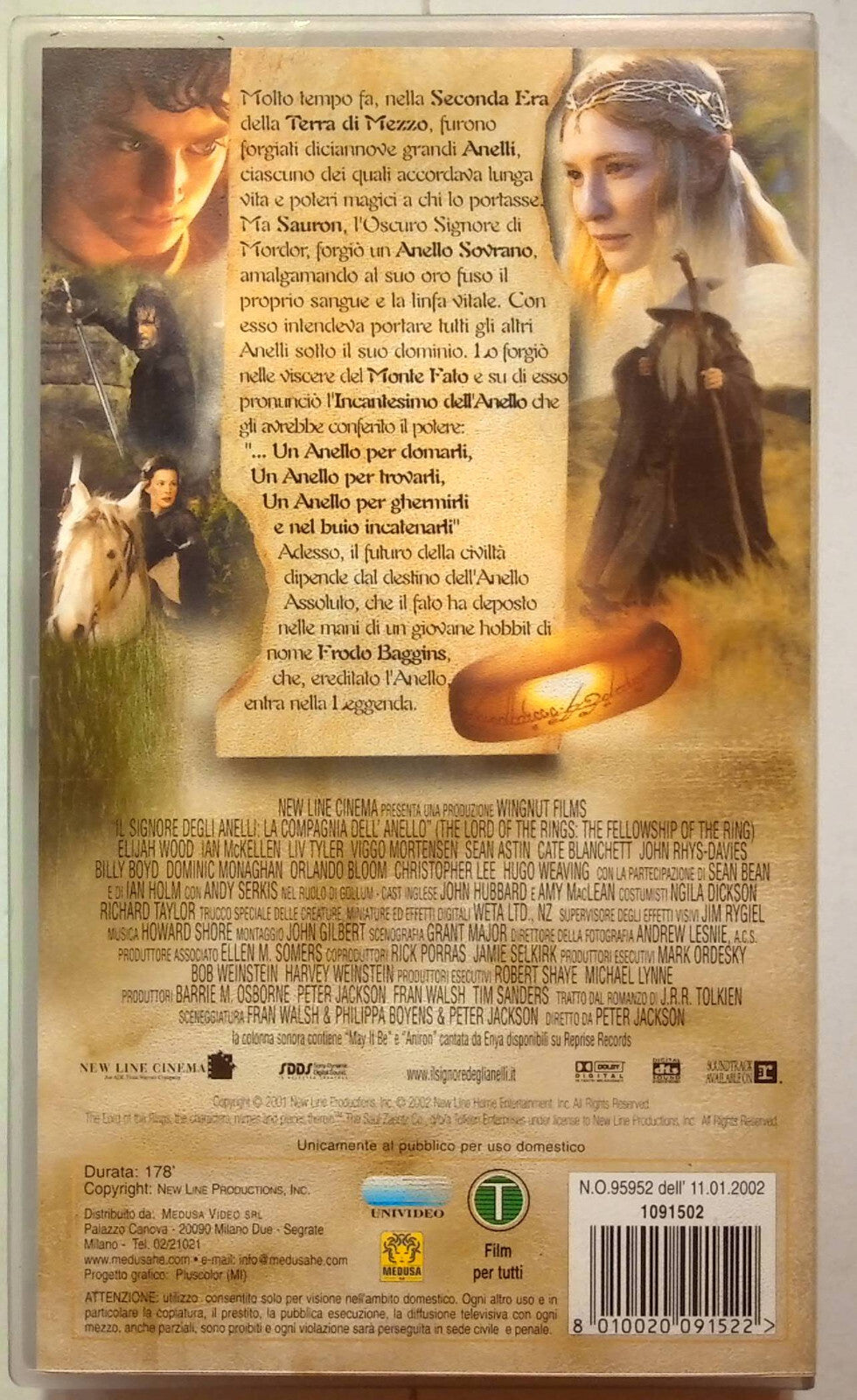 EBOND Il Signore Degli Anelli - La Compagnia Dell'anello VHS VH001684