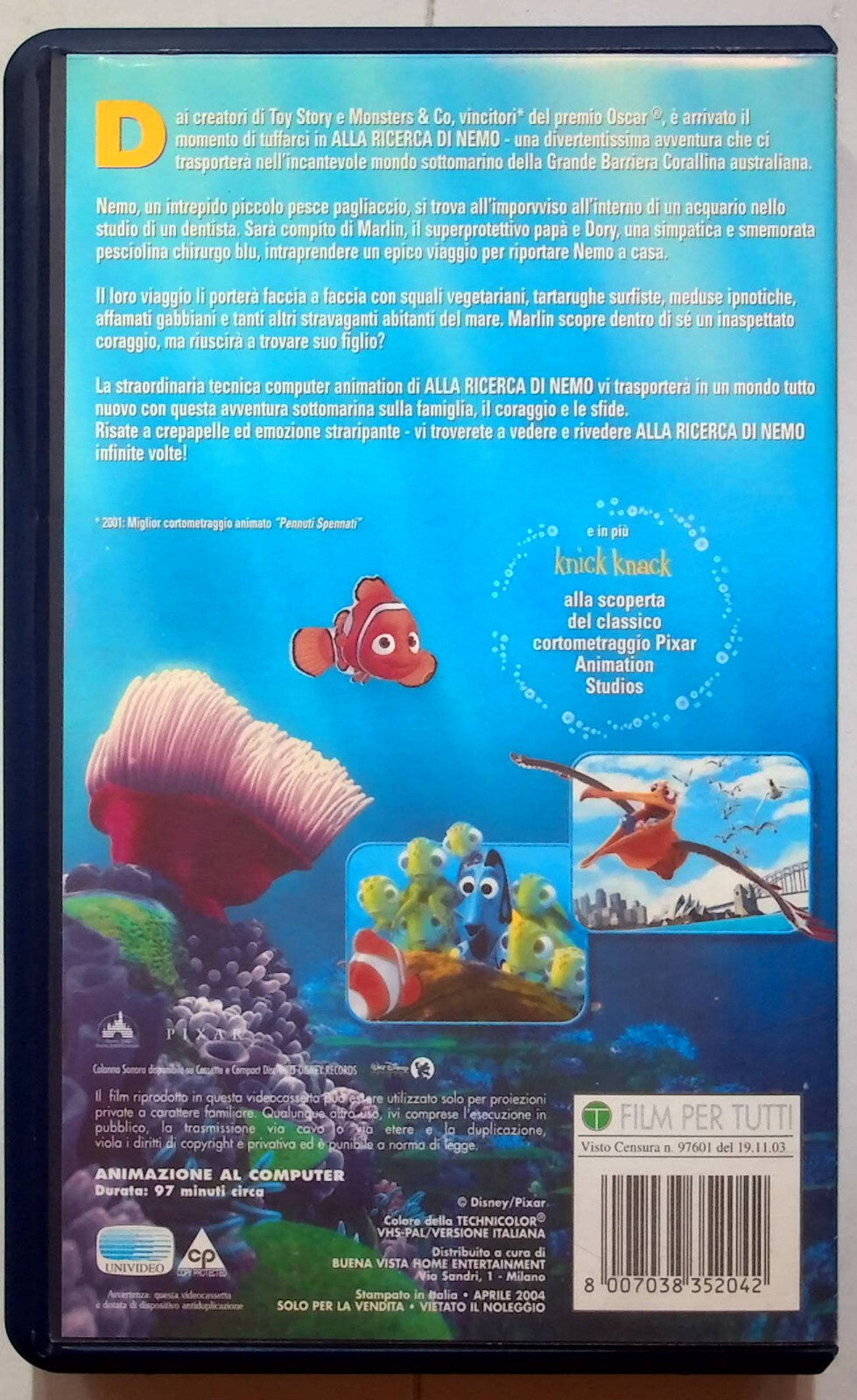 EBOND Alla Ricerca Di Nemo Walt Disney VHS VH001712