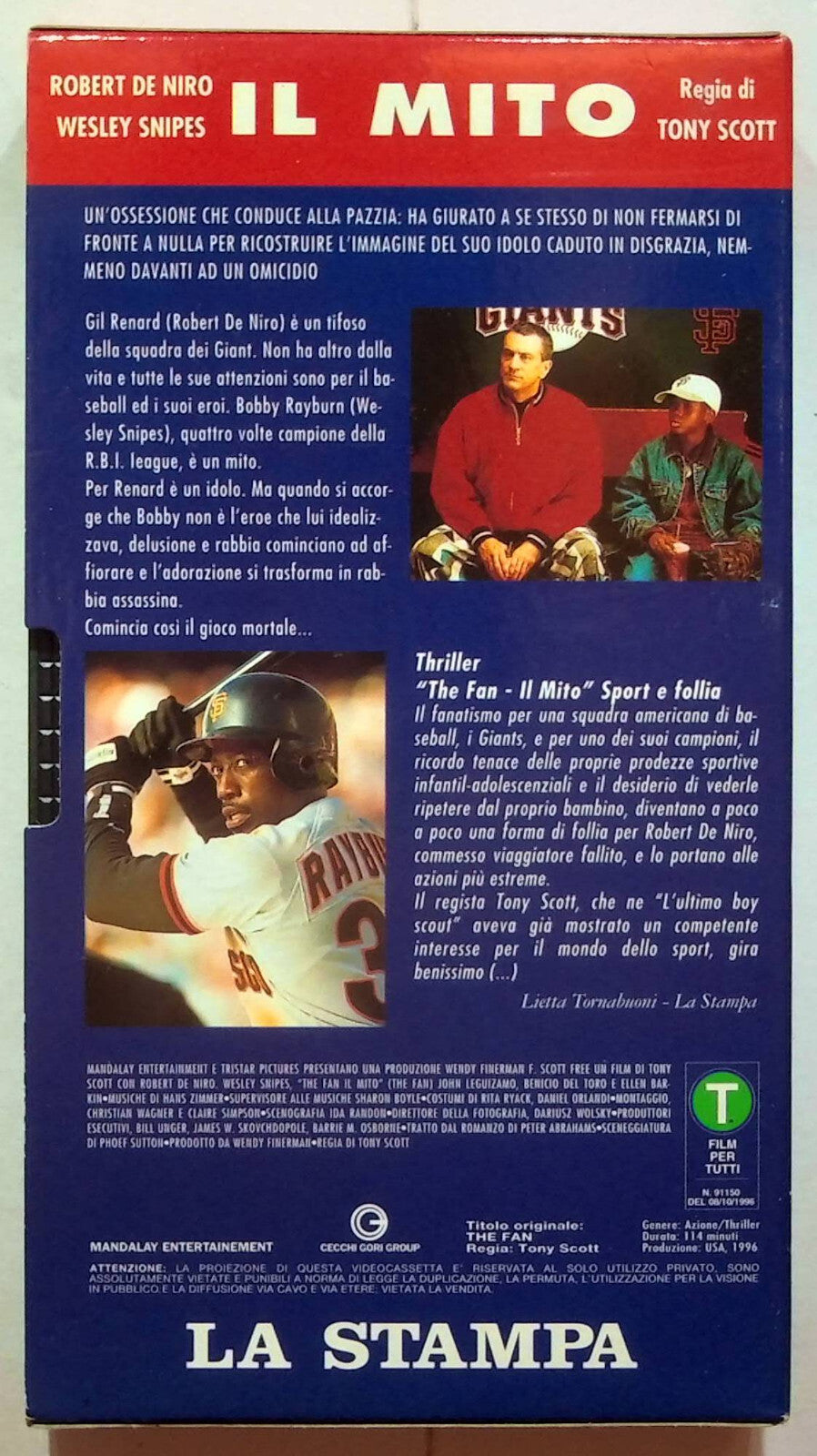 EBOND The Fan Il Mito Editoriale VHS VH001720