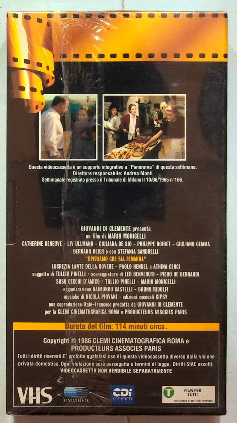 EBOND Speriamo Che Sia Femmina Editoriale VHS VH001731