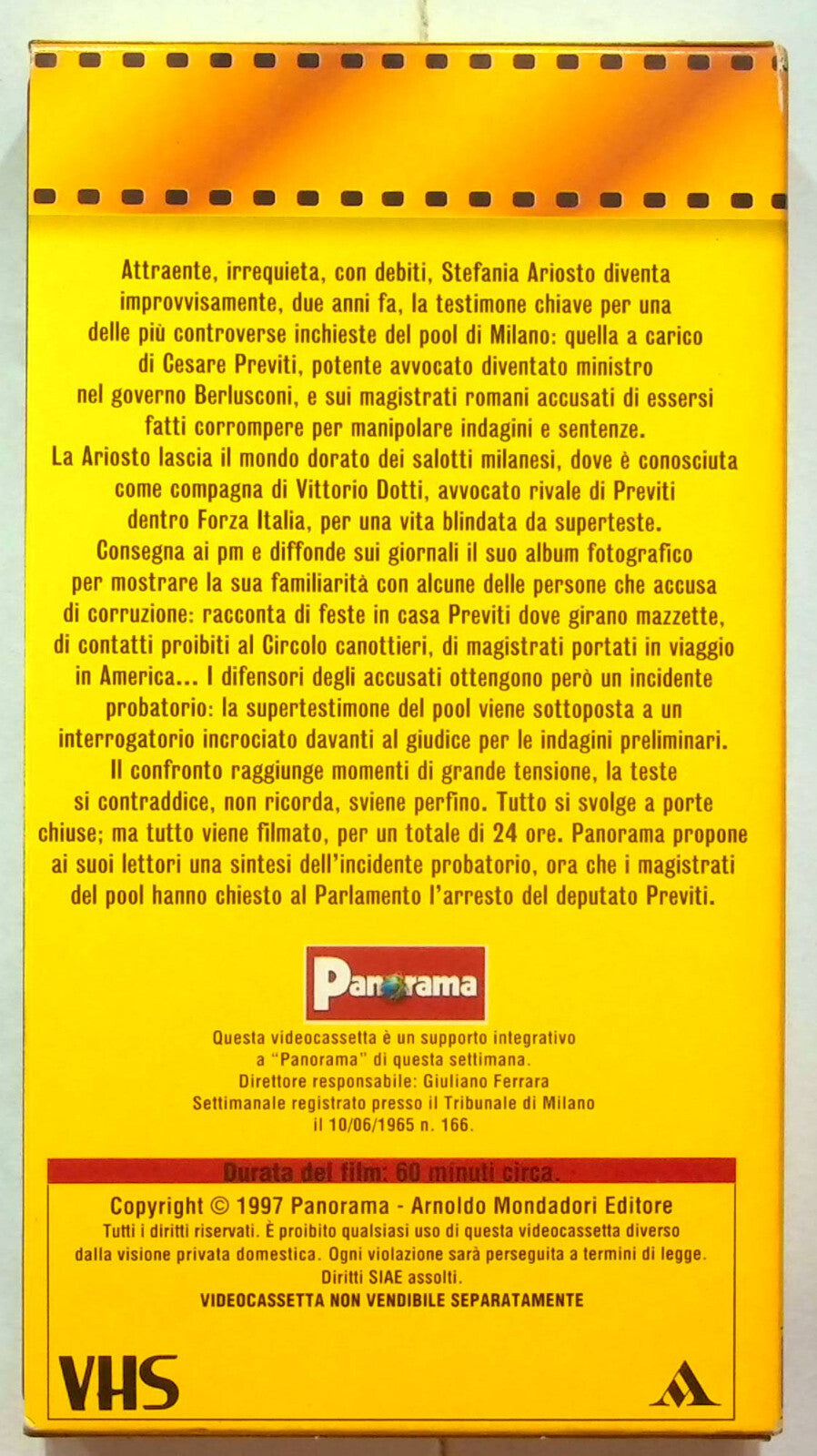 EBOND Verita & Bugie Parla La Super Testimone Del Pool Editoriale VHS VH001754