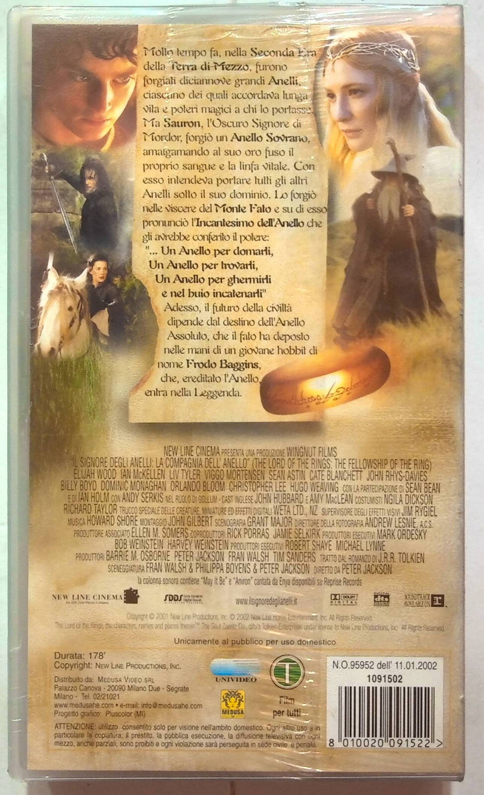 EBOND Il Signore Degli Anelli La Compagnia Dell'anello VHS VH001823