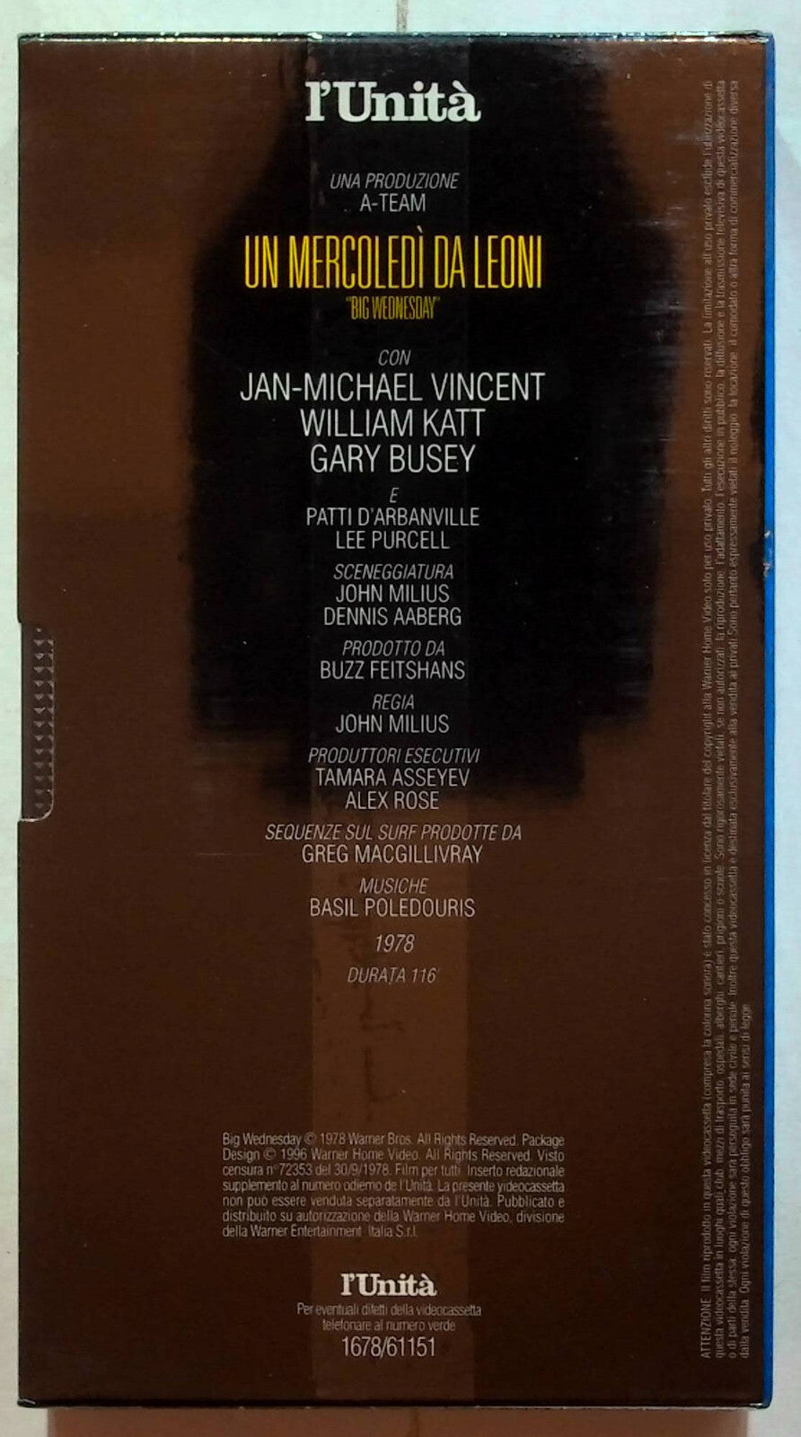 EBOND Un Mercoledi Da Leoni Editoriale VHS VH001904