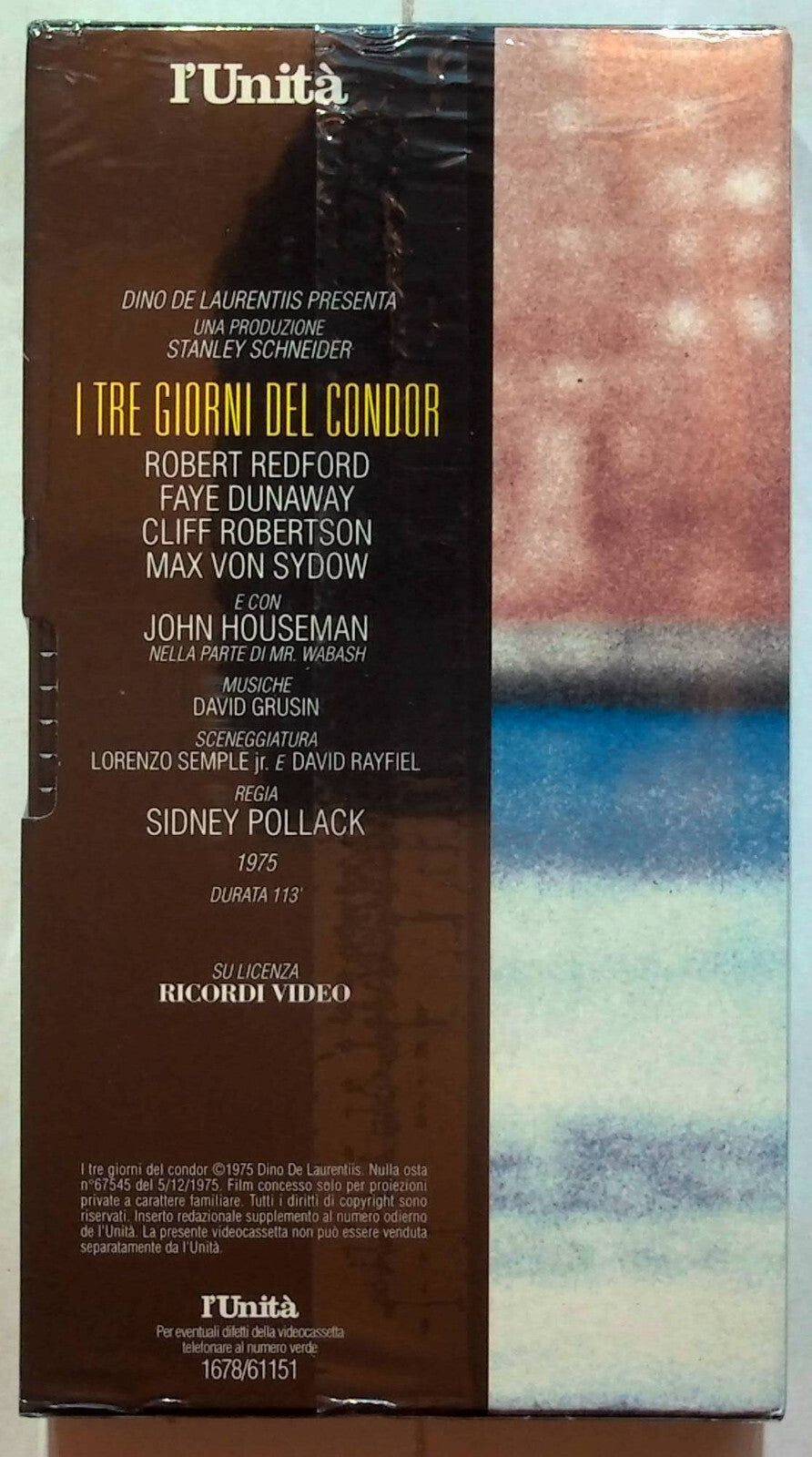 EBOND I Tre Giorni Del Condor Editoriale VHS VH001911