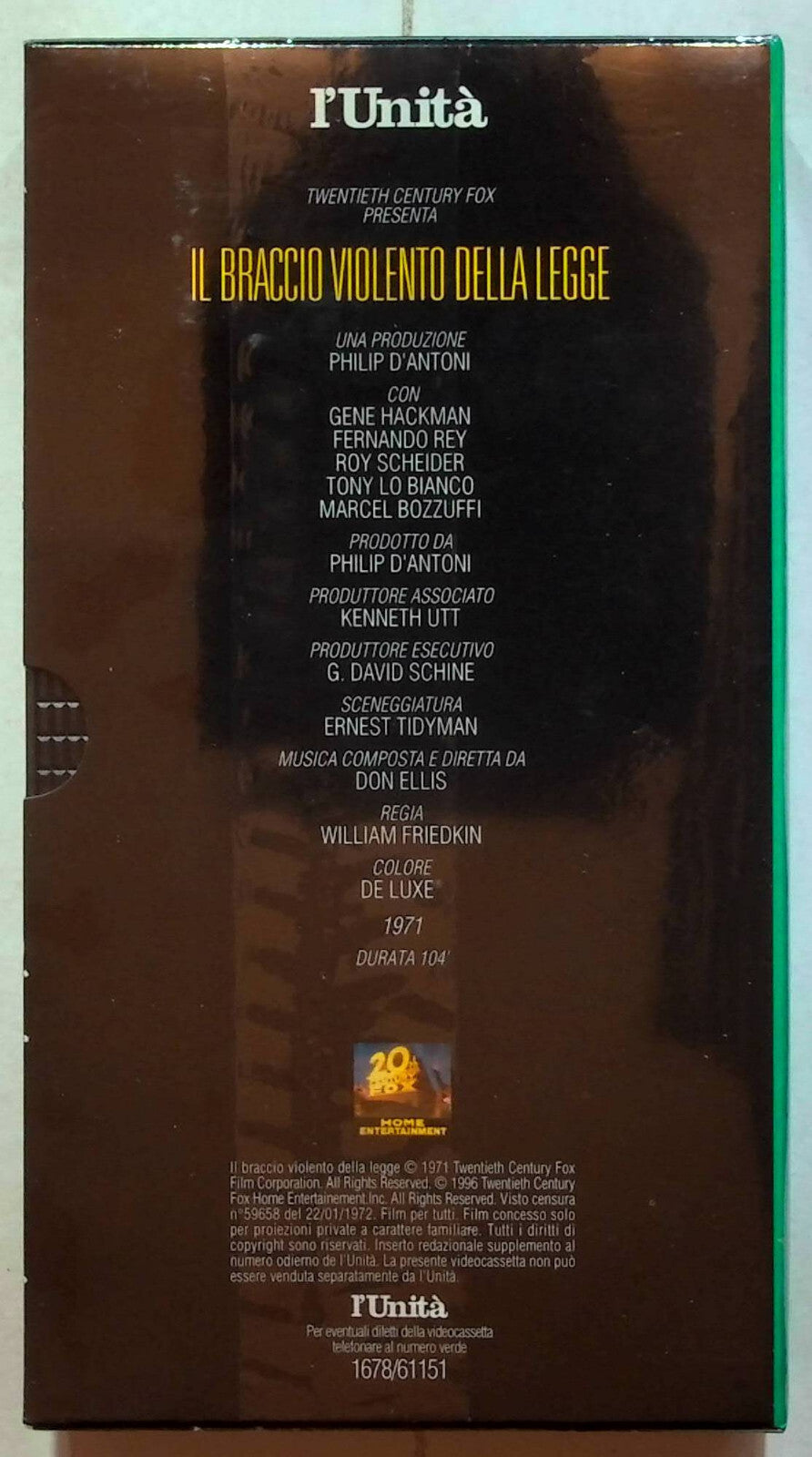 EBOND Il Braccio Violento Della Legge Editoriale VHS VH001917