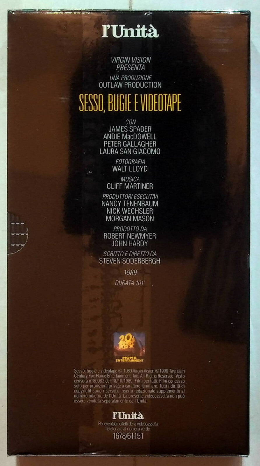 EBOND Sesso Bugie e Videotape Editoriale VHS VH001921