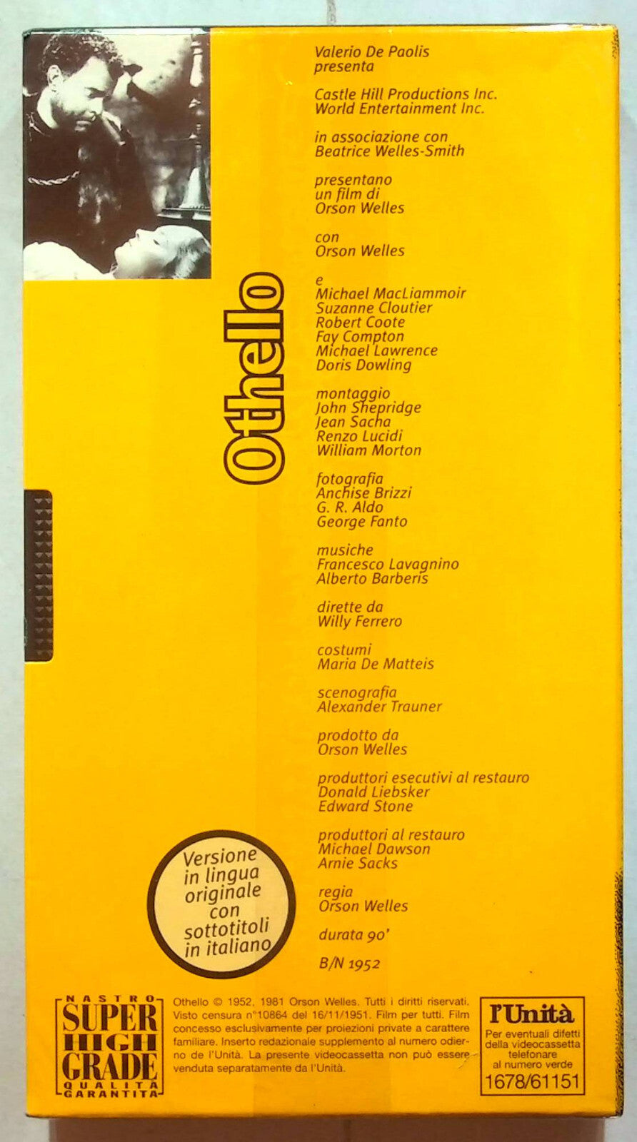 EBOND Othello Editoriale VHS VH001934