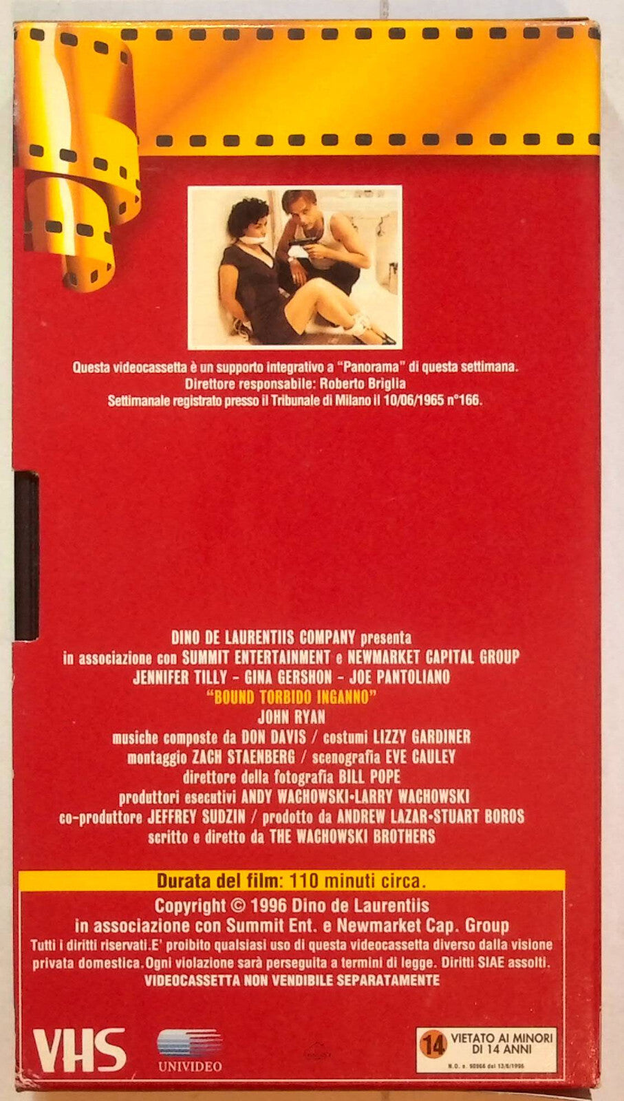 EBOND Bound Torbido Inganno Editoriale VHS VH002066