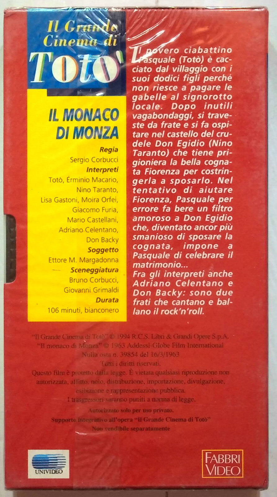 EBOND Il Monaco Di Monza Editoriale VHS VH002080
