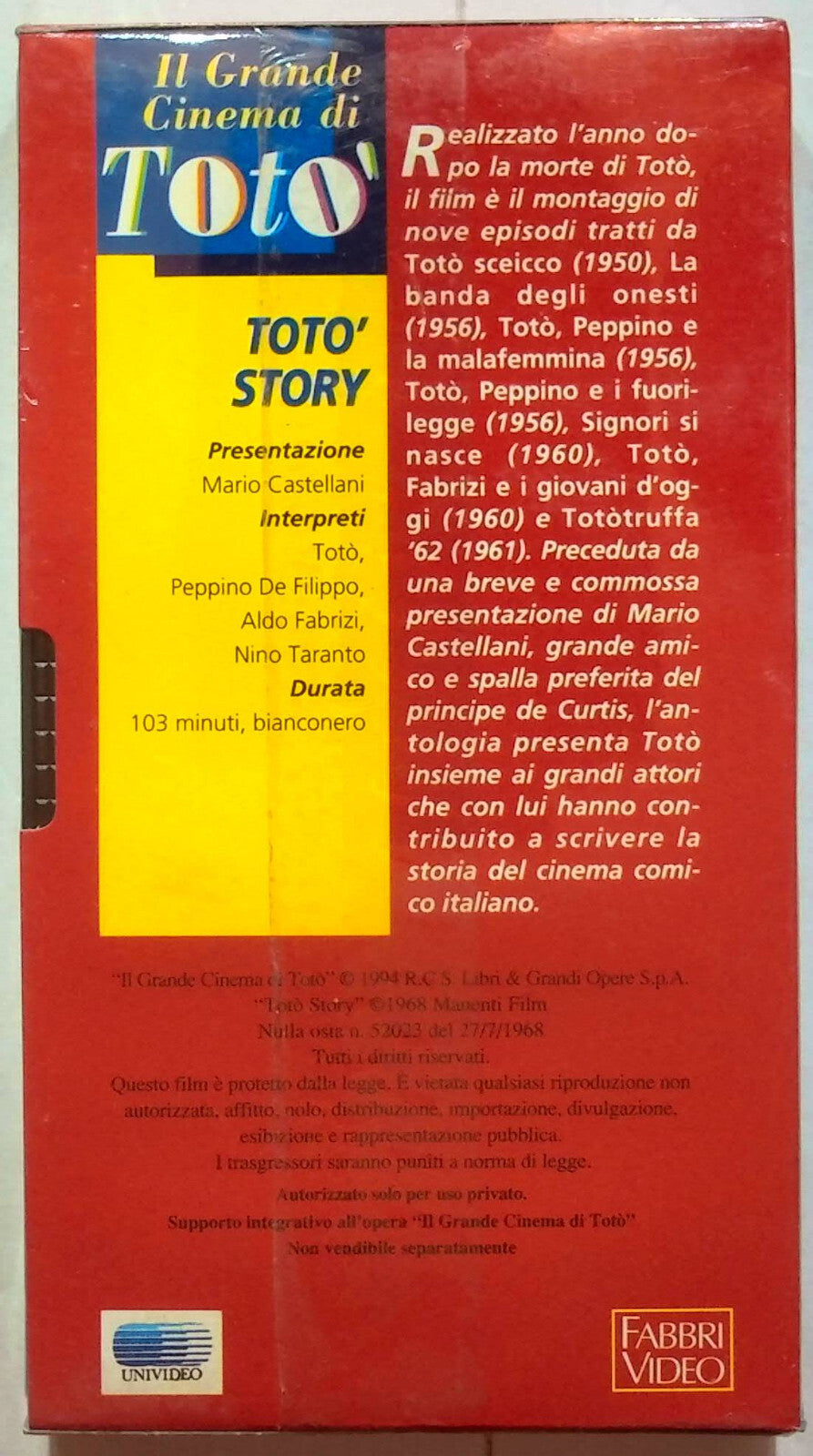 EBOND Toto Story Editoriale VHS VH002082