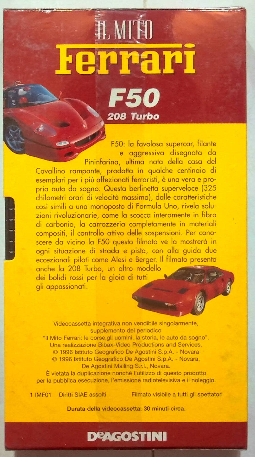 EBOND Il Mito Ferrari Bolidi Rossi - F50 e 208 Turbo Editoriale VHS VH002124