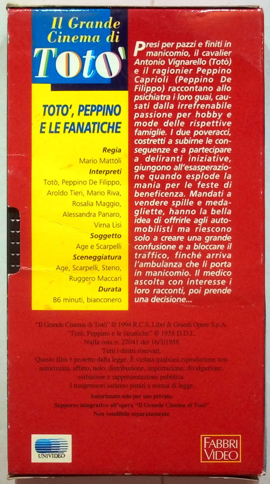 EBOND Toto,peppino e Le Fanatiche Editoriale VHS VH002133