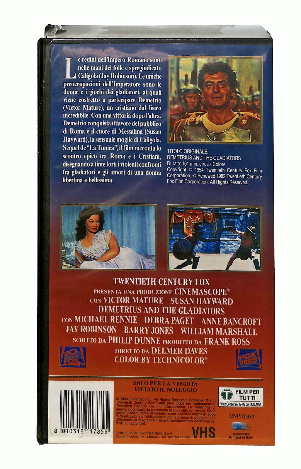 EBOND Demetrio e i Gladiatori Dalmer Daves Univideo Fox VHS VH002216