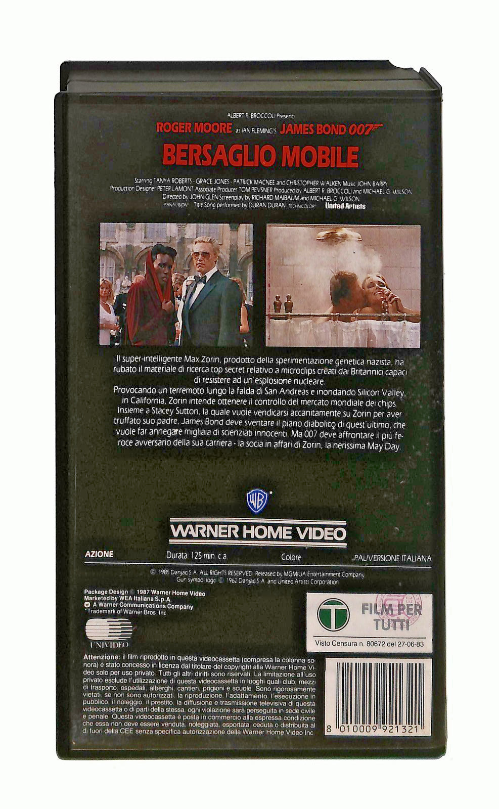 EBOND Bersaglio Mobile James Bond 007 Wb VHS VH002280