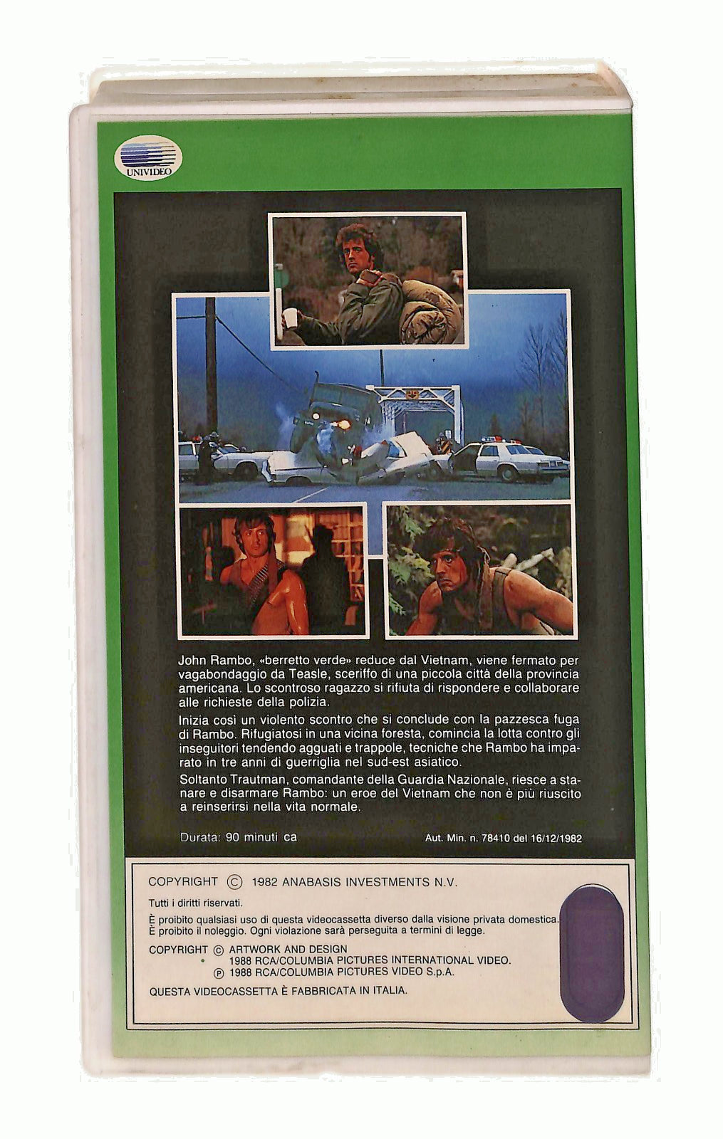 EBOND Rambo Sylvester Stallone Winners VHS VH002311