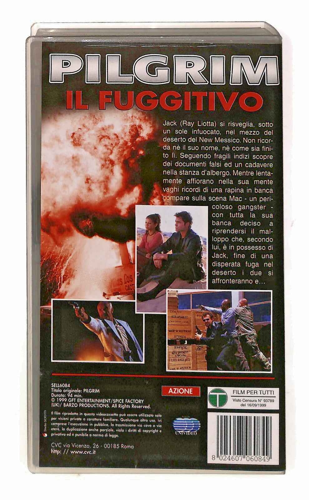 EBOND Pilgrim Il Fuggitivo Ray Liotta Gloria Reuben Cvc VHS VH002317
