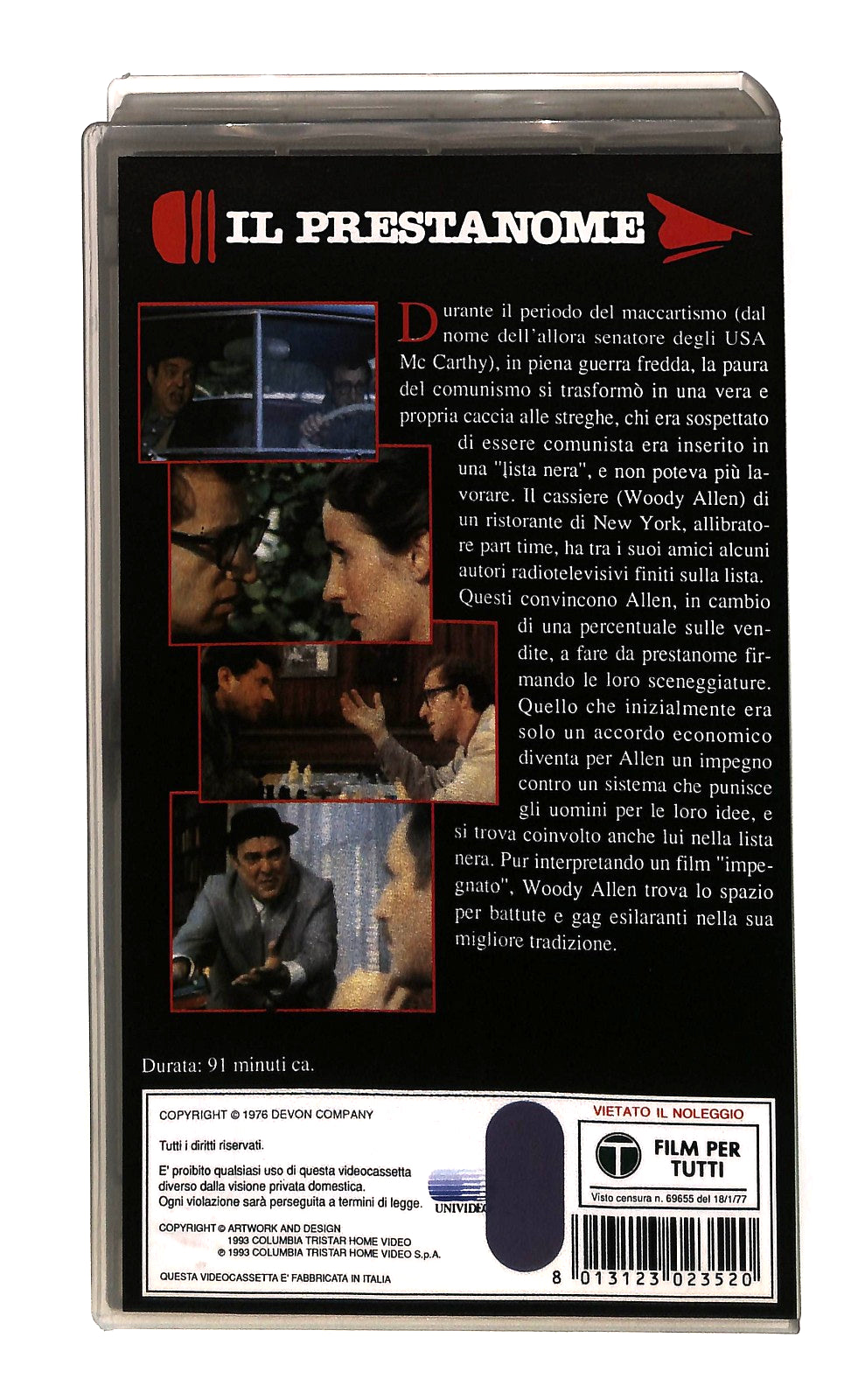 EBOND Woody Allen e Il Prestanome Winnners Columbia VHS VH002356