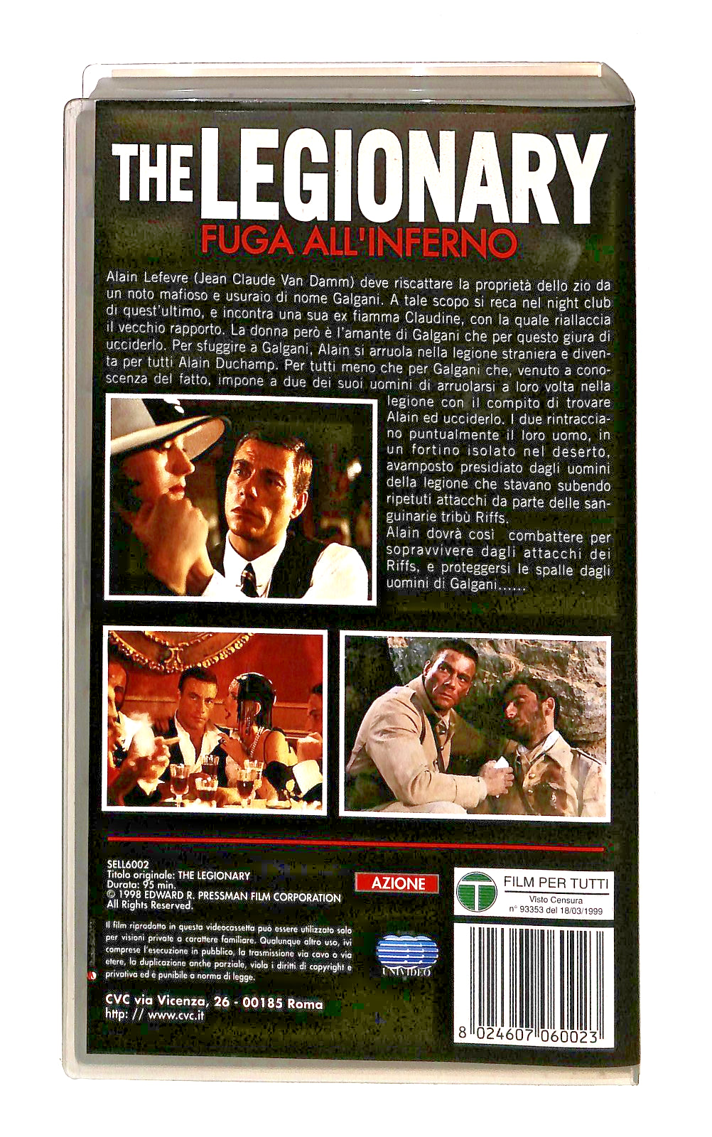 EBOND The Legionary Jean Calude Van Damme Cvc VHS VH002369