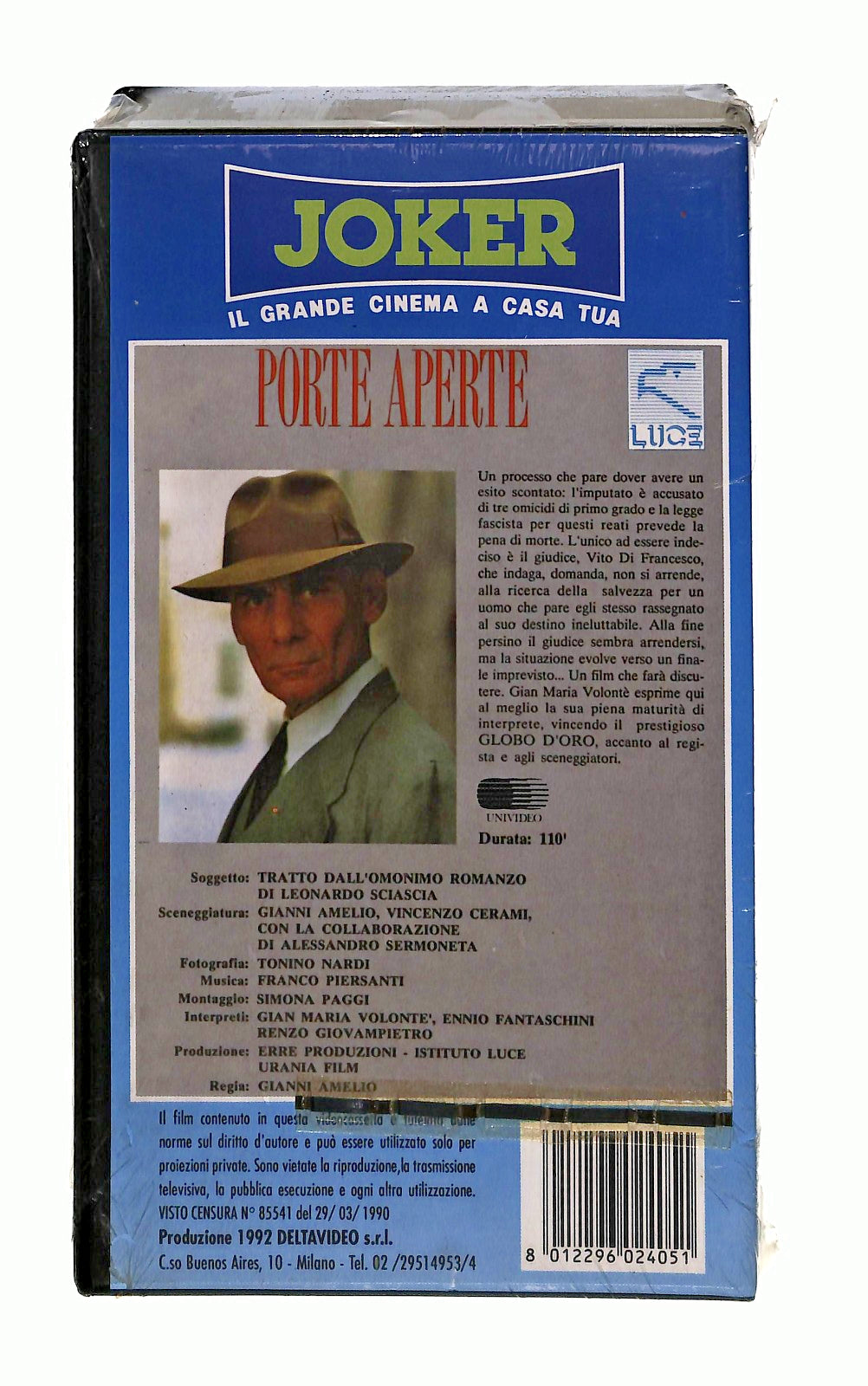 EBOND Porte Aperte Gianni Amelio Gian Maria Volonte Joker VHS VH002386