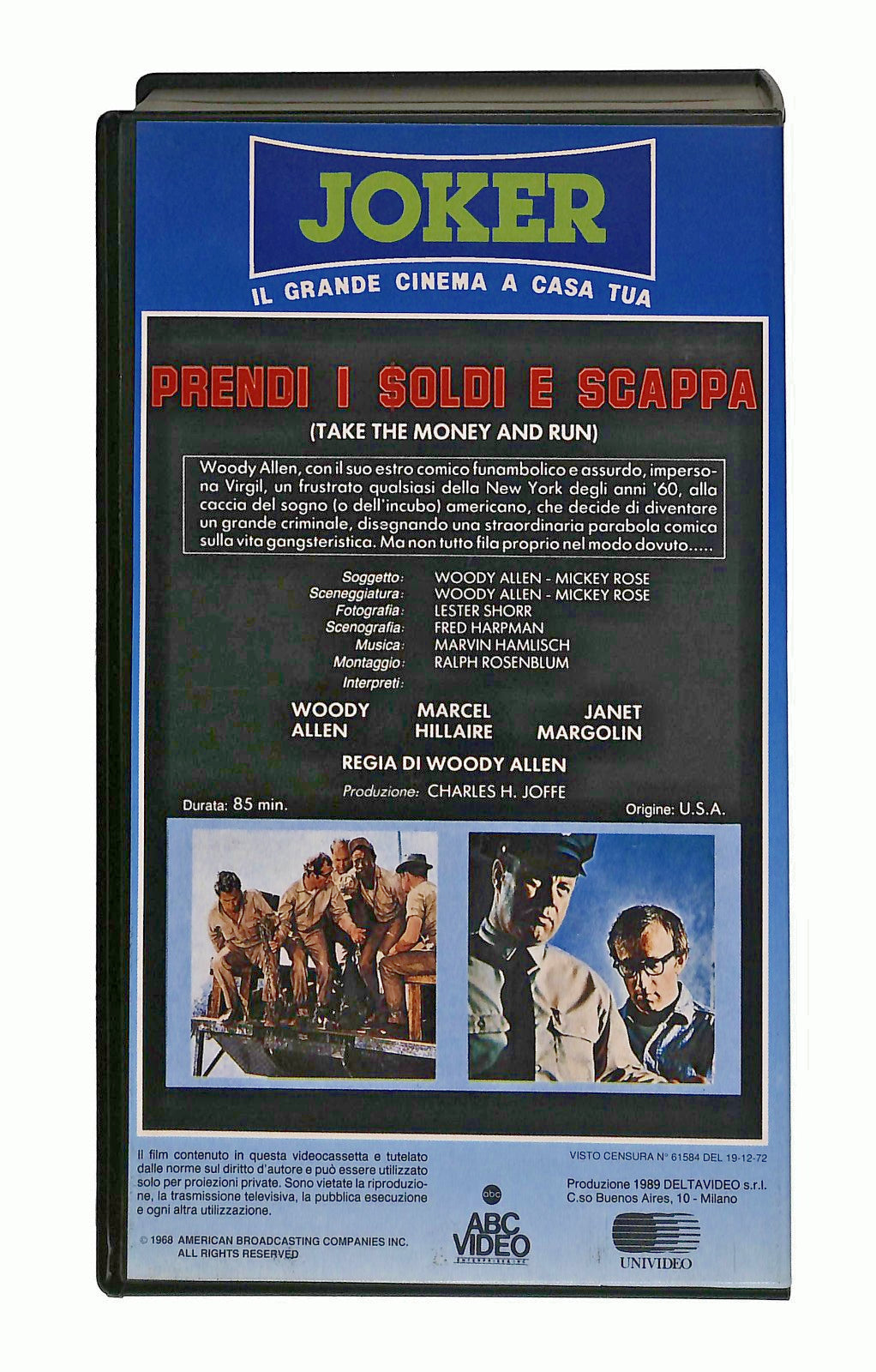EBOND Prendi i Soldi e Scappa Woody Allen Joker VHS VH002406