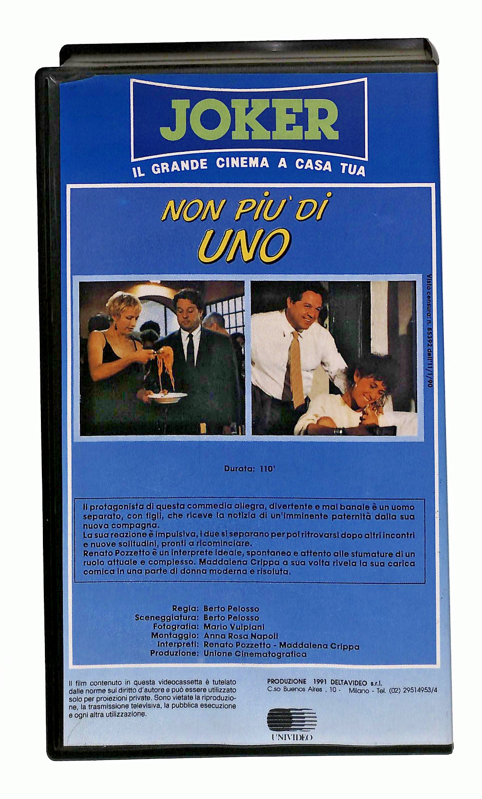EBOND Non Piu Di Uno Renato Pozzetto Joker Deltavideo VHS VH002407